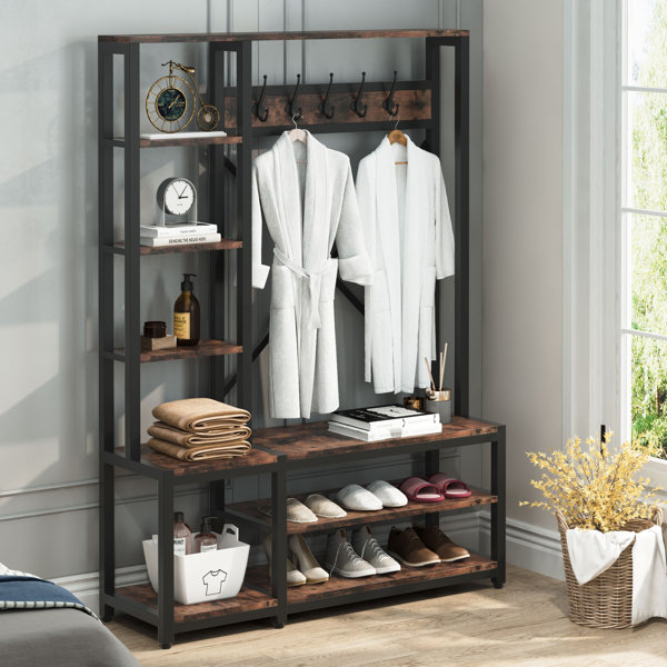 Wall shelf for online entryway